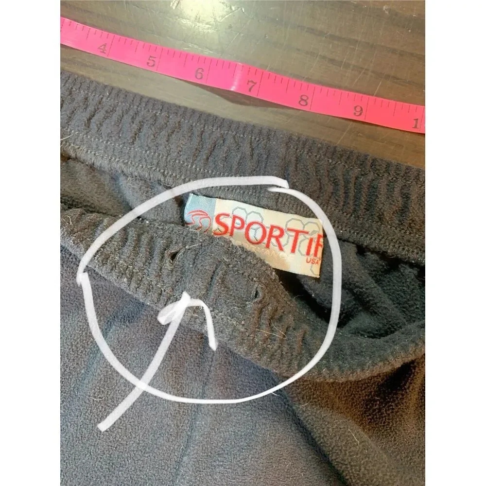 Sportif Outdoor Fleece Pants Mens‎ Large Gathered Leg Elastic Waist Black READ